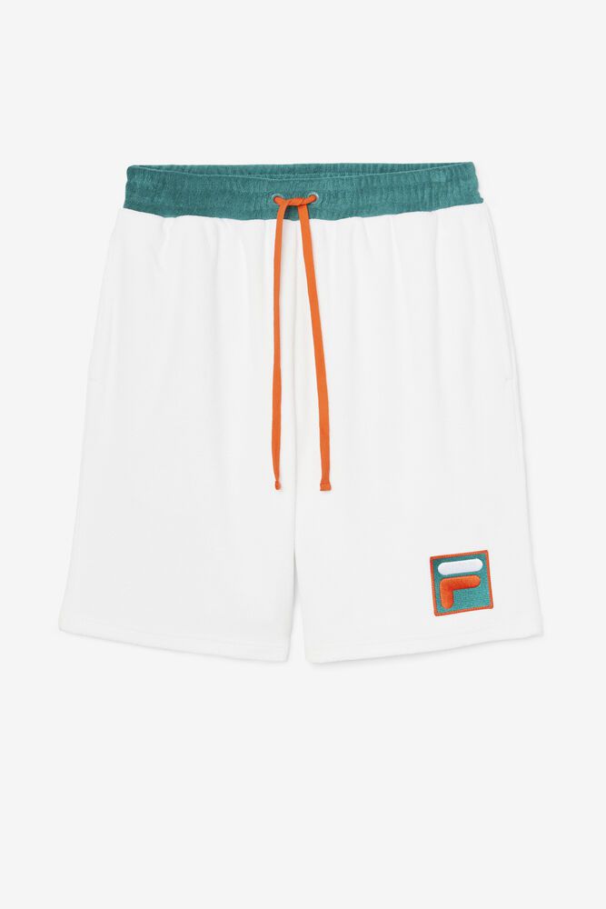 Fila Shorts Kanola Mens White - India EVZ-016527